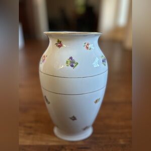 Antique Eichwald Porcelain Stove Factory Bloch Vase small flower pattern Czech